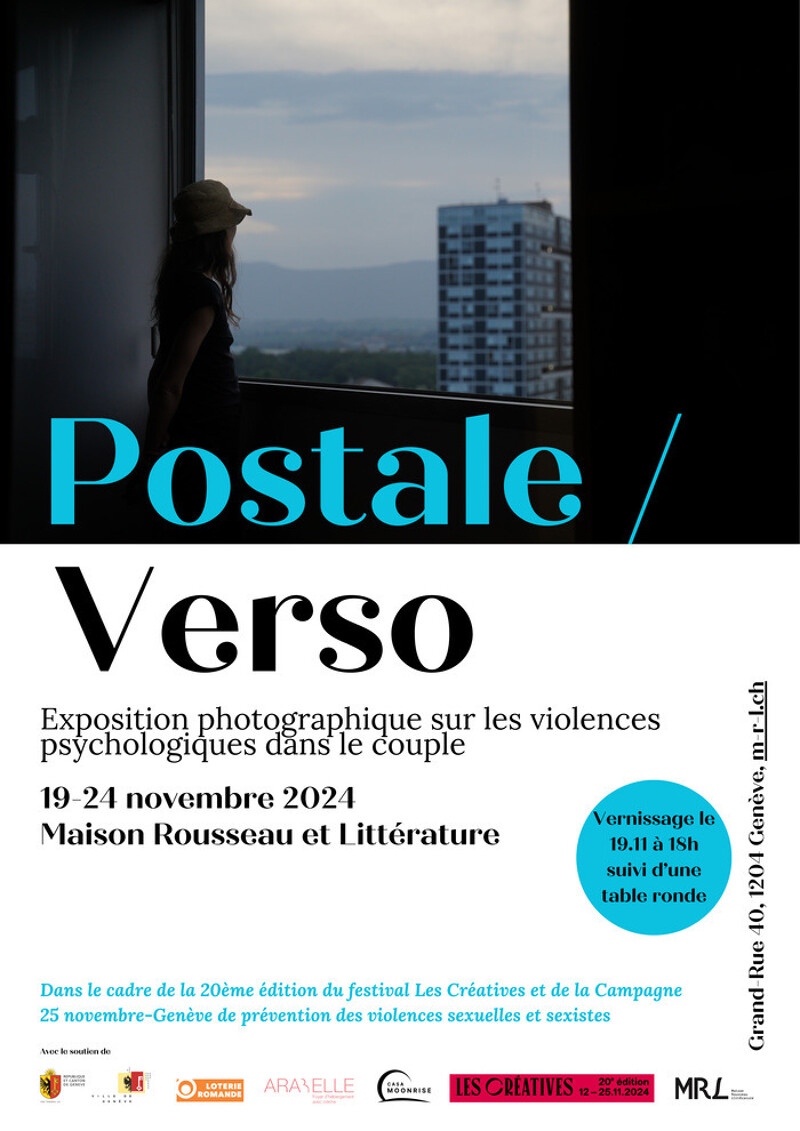Expo-photo basée sur des témoignages, conçue par Laura Cazador et Anaïs Durmort. Du 19 au 24 novembre 2024 à la Maison Rousseau Littérature. Vernissage le 19.11 à 18h suivi d'une table-ronde.