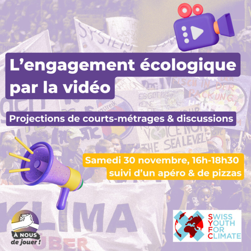 Projection de documentaires, reportages ou court-métrages de fiction engagés sur les thématiques écologiques & discussion avec les jeunes intervenant.es venu.es les présenter.