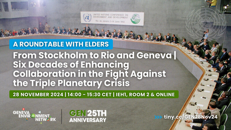 As part of Geneva Environment Network's 25th anniversary series, this roundtable discussion with retired high-level and diplomats aims to celebrate Geneva’s legacy in global environmental governance.