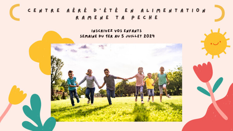 Camp d'été en alimentation Ramène ta pêche du 1er au 5 juillet 2024 à l'école Belle-Terre de Thônex par l'association Swiss Food Academy. Enfants de 6 à 12 ans, accueil de 8h30 à 17h30.